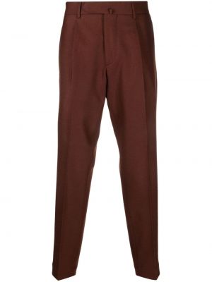 Pantaloni plisate Dell'oglio maro