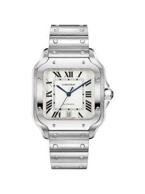 Серебряные часы Cartier