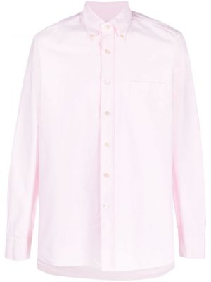 Puhasta bombažna srajca z ovratnikom z gumbi D4.0 roza