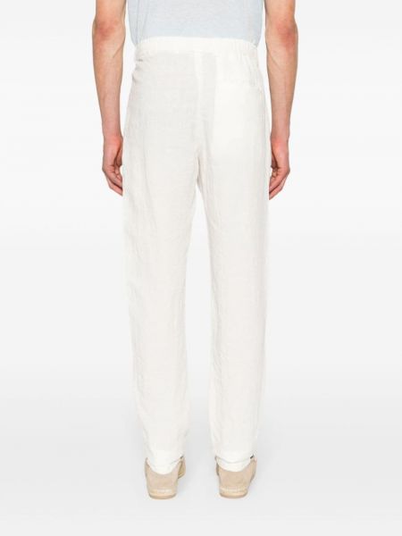 Pantaloni di lino Emporio Armani bianco