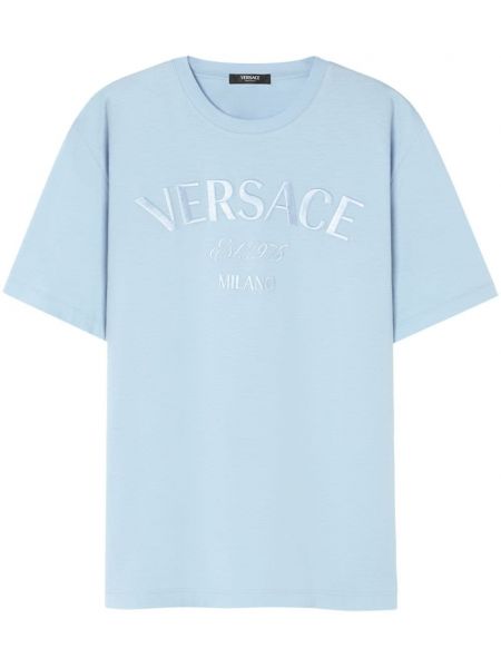 Pamučna majica s vezom Versace