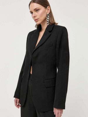 Gyapjú gyapjú kabát Victoria Beckham fekete