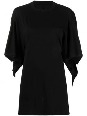 Блуза с драперии Mm6 Maison Margiela черно