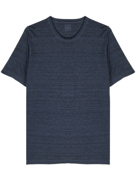 T-shirt en lin col rond 120% Lino bleu