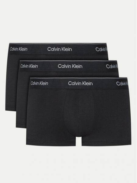 Βαμβακερή σλιπ με χαμηλή μέση Calvin Klein μαύρο
