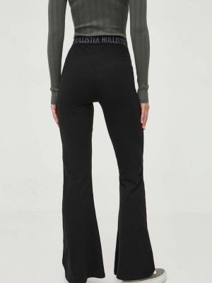Kalhoty s vysokým pasem Hollister Co. černé