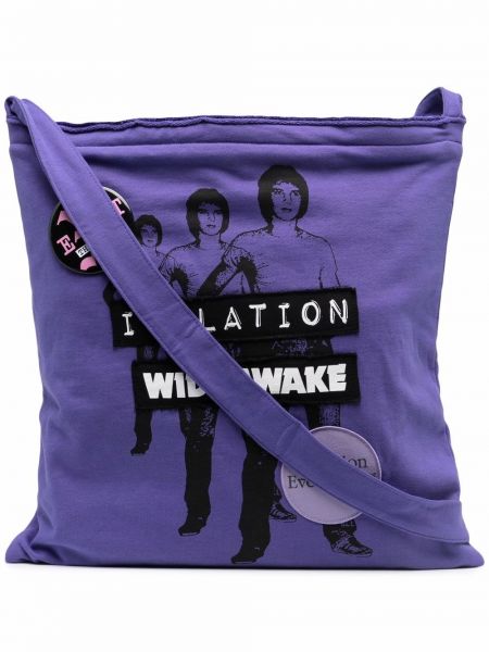 Bolsa de hombro con estampado Raf Simons violeta