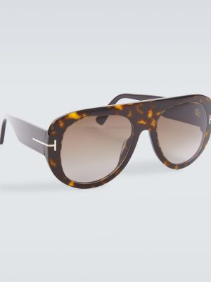Okulary przeciwsłoneczne bez obcasa Tom Ford brązowe