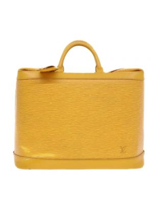 Torba podróżna skórzana Louis Vuitton Vintage żółta