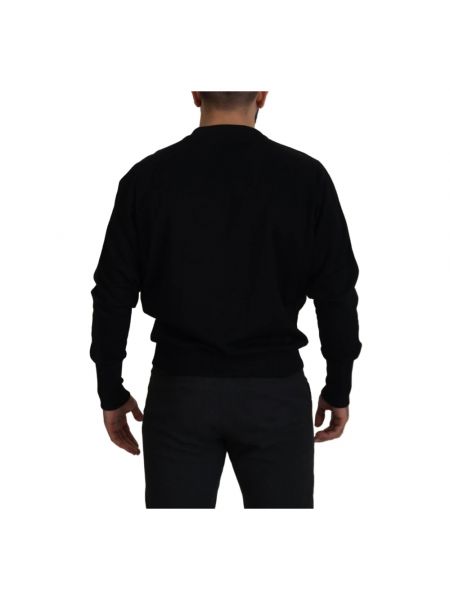 Bluza dresowa bawełniana z wiskozy Dolce And Gabbana czarna