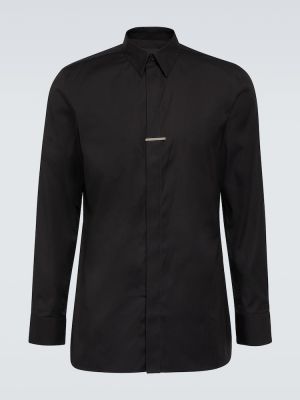 Camicia di cotone in tessuto jacquard Givenchy nero