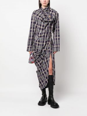 Sukienka midi w kratkę asymetryczna Vivienne Westwood