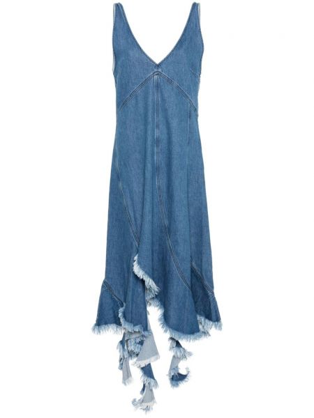 Asymetrické dlouhé šaty Marques'almeida modré