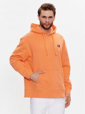 Laza szabású pulóver Tommy Jeans narancsszínű