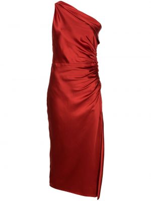 Sukienka z jedwabiu Michelle Mason, czerwony