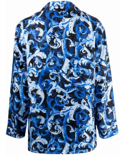 Camisa con estampado Versace azul