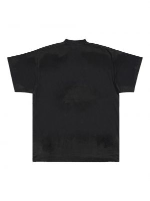 T-shirt en coton avec applique Balenciaga noir