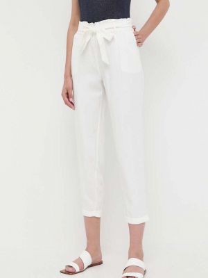 Chino панталони с висока талия Morgan бяло
