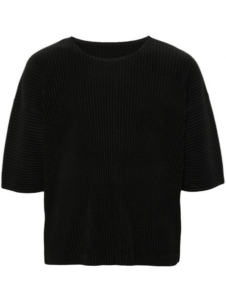 Plisované tričko Homme Plissé Issey Miyake čierna
