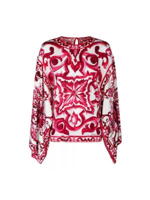 Jedwabna bluzka z nadrukiem Dolce And Gabbana