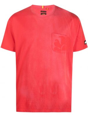 Тениска с принт с кръгло деколте Sundek червено