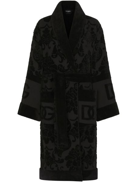 Albornoz de tejido jacquard Dolce & Gabbana negro