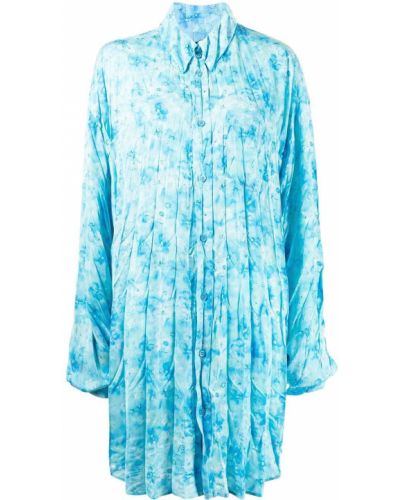 Camisa de flores con estampado Balenciaga azul