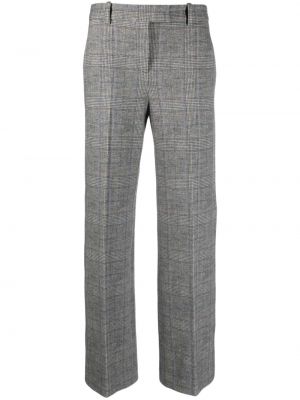 Ravne hlače s karirastim vzorcem s potiskom Circolo 1901 siva
