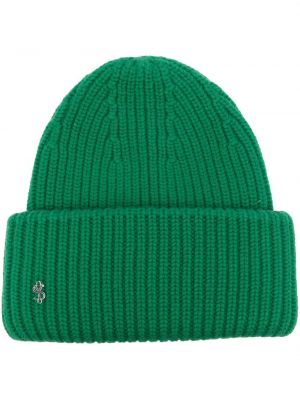 Кашмирена вълнена шапка Yves Salomon зелено