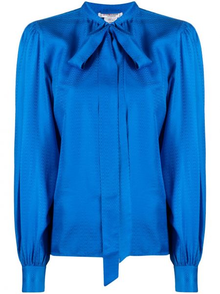 Blusa con lazo Yves Saint Laurent Pre-owned azul