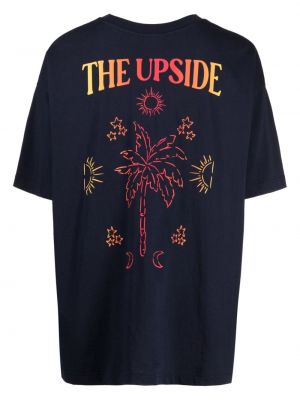 Bavlněné tričko The Upside modré