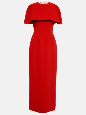 Платье миди Elham из крепа с накидкой EMILIA WICKSTEAD, красный