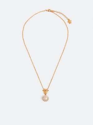 Ожерелье со стразами Versace золотое