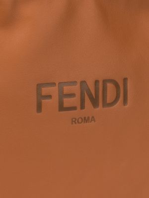 Kožená taška přes rameno Fendi hnědá