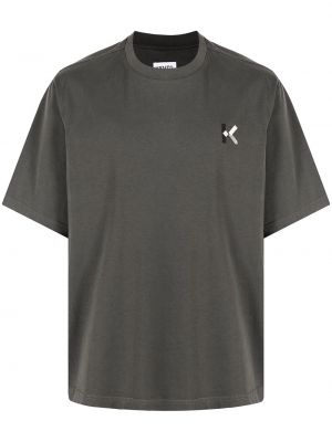 Camiseta con bordado Kenzo gris