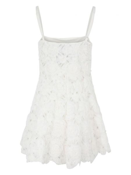 Nėriniuotas gėlėtas suknelė su petnešėlėmis Simkhai balta