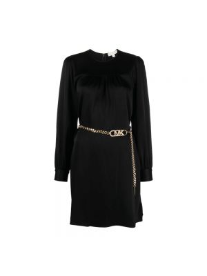 Satynowa sukienka mini Michael Kors czarna