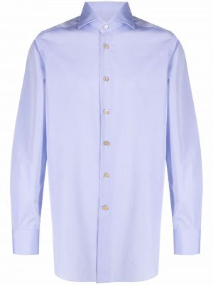 Camisa de algodón Kiton azul