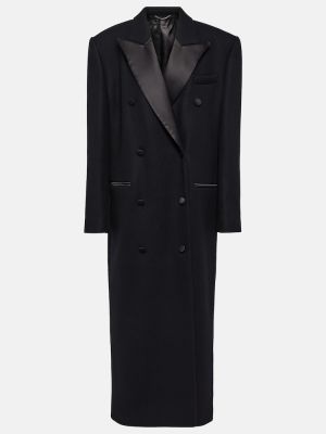 Μάλλινο παλτό Magda Butrym μαύρο