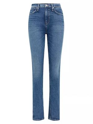 Джинсы с высокой талией в цветочек Hudson Jeans