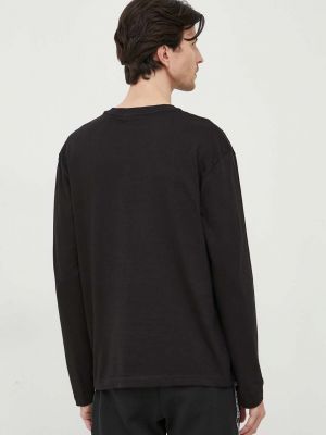 Pamučna majica dugih rukava Calvin Klein crna