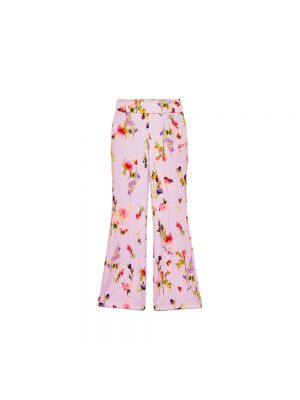 Spodnie w kwiatki Blugirl fioletowe