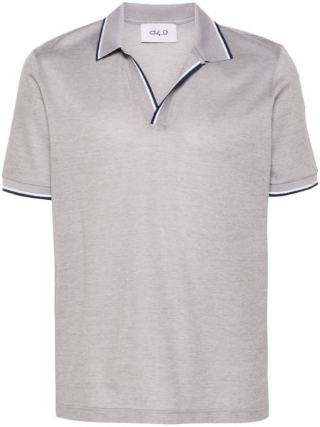 Stribet poloshirt D4.0 grå