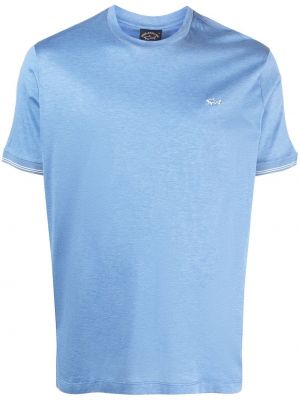 Βαμβακερή μπλούζα Paul & Shark μπλε