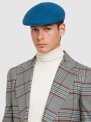 Plstěný čepice bez podpatku Borsalino modrý