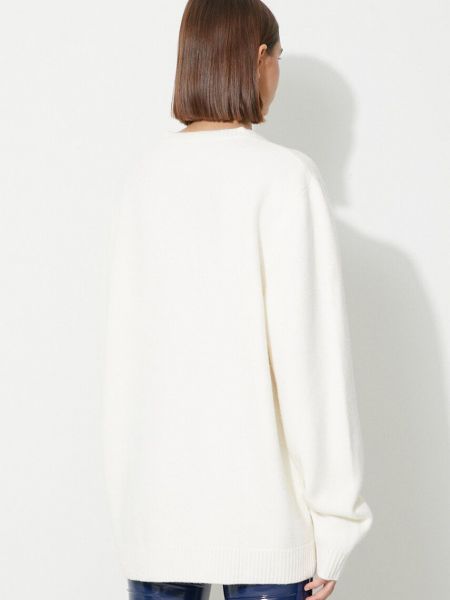 Gyapjú pulóver A.p.c. fehér
