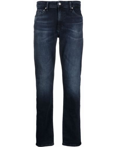 Vaqueros rectos de cintura baja Calvin Klein Jeans azul