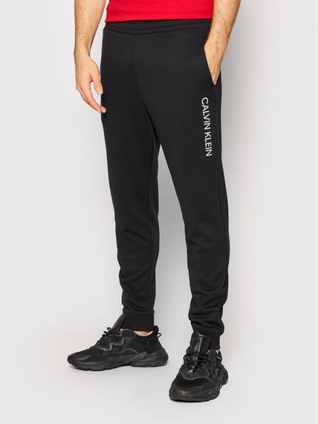 Spodnie dresowe 00GMF1P606 Czarny Regular Fit Calvin Klein Performance