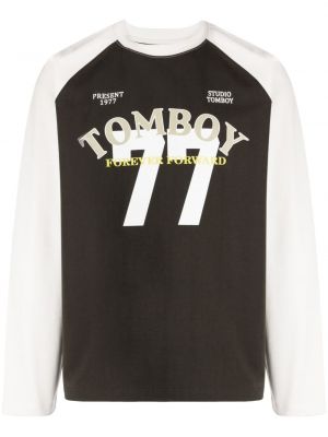 Raštuotas medvilninis marškinėliai Studio Tomboy
