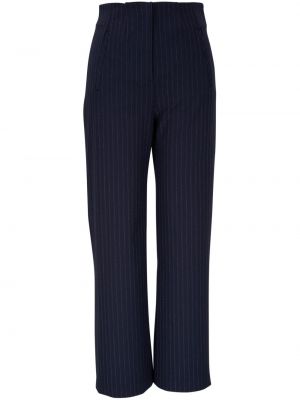 Pantaloni cu dungi Veronica Beard albastru